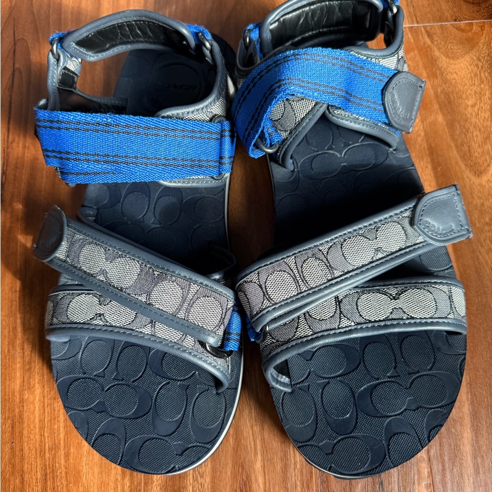 Coach mens Sandals in Blue and Black